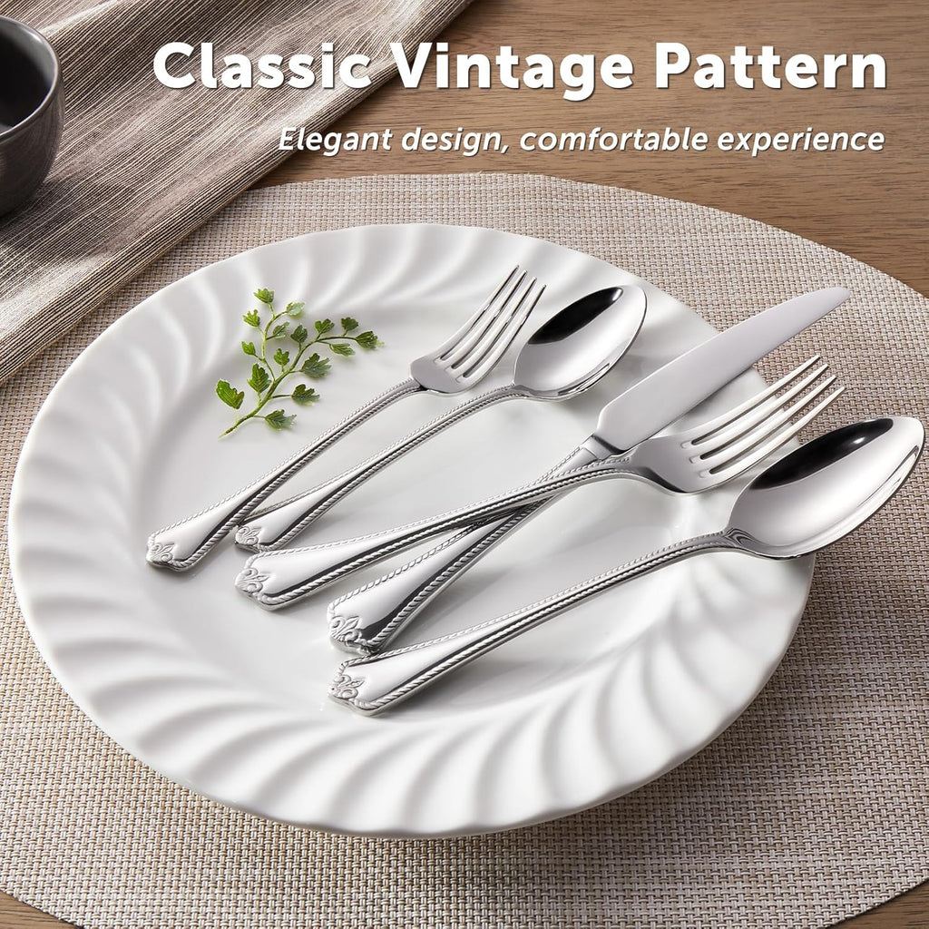Silverware Set, 30-Piece 18/10 Stainless Steel Flatware Set Cutlery Set for 6