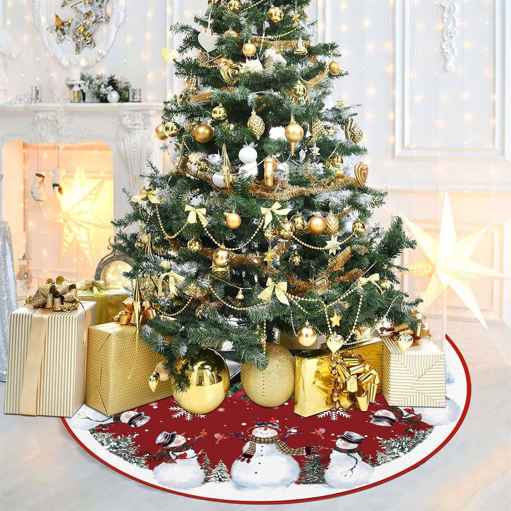 Snowman Christmas Tree Skirt 48 Inches