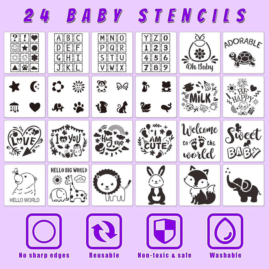 78PCS Baby Shower Set Baby Shower Game Sign Baby Bib Bodysuit White Baby Bib Newborn DIY Mittens Socks Hats(Flower)
