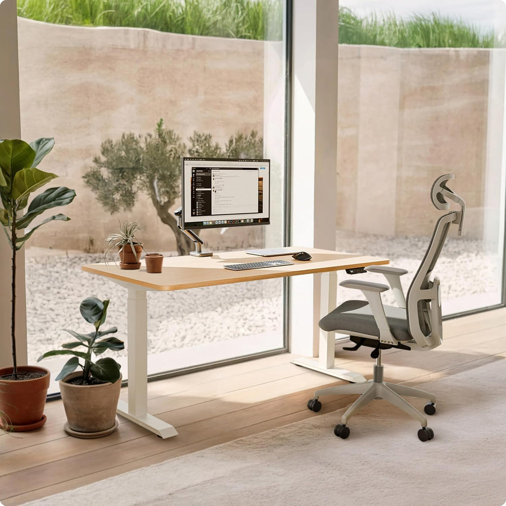 Height Adjustable Standing Desk Frame - Ergonomic Sit Stand Desk Frame, Electric Dual Motor, USB & USB-C Charging