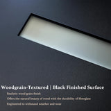 Fiberglass Entry Door 36x80'', French Exterior Door Right Hand Inswing Black Finished Frosted Glass Knock-Down Door