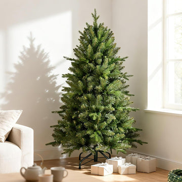 4FT Unlit Artificial Christmas Tree, 668 PE/PVC Tips, Small Spaces