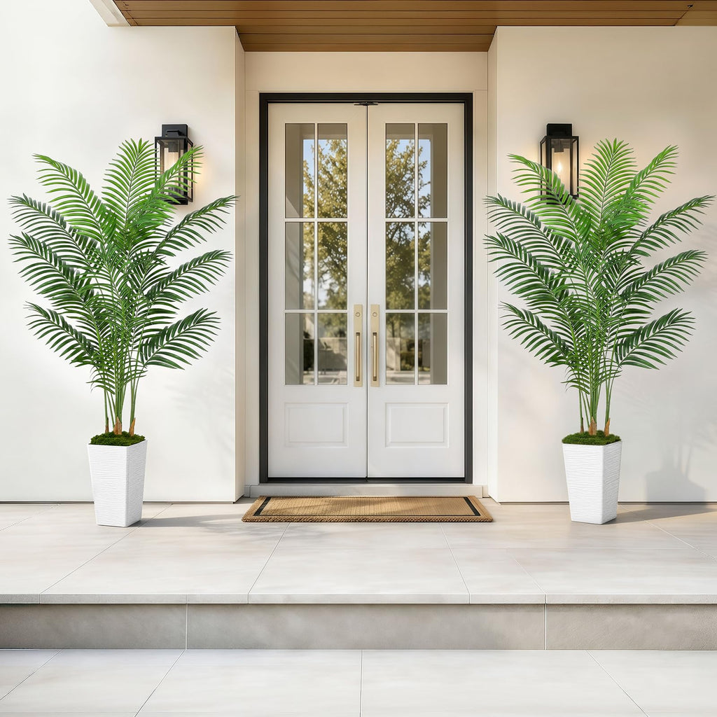 Artificial Palm Tree, 6FT Tall Fake Plant, Faux Tropical Areca Tree