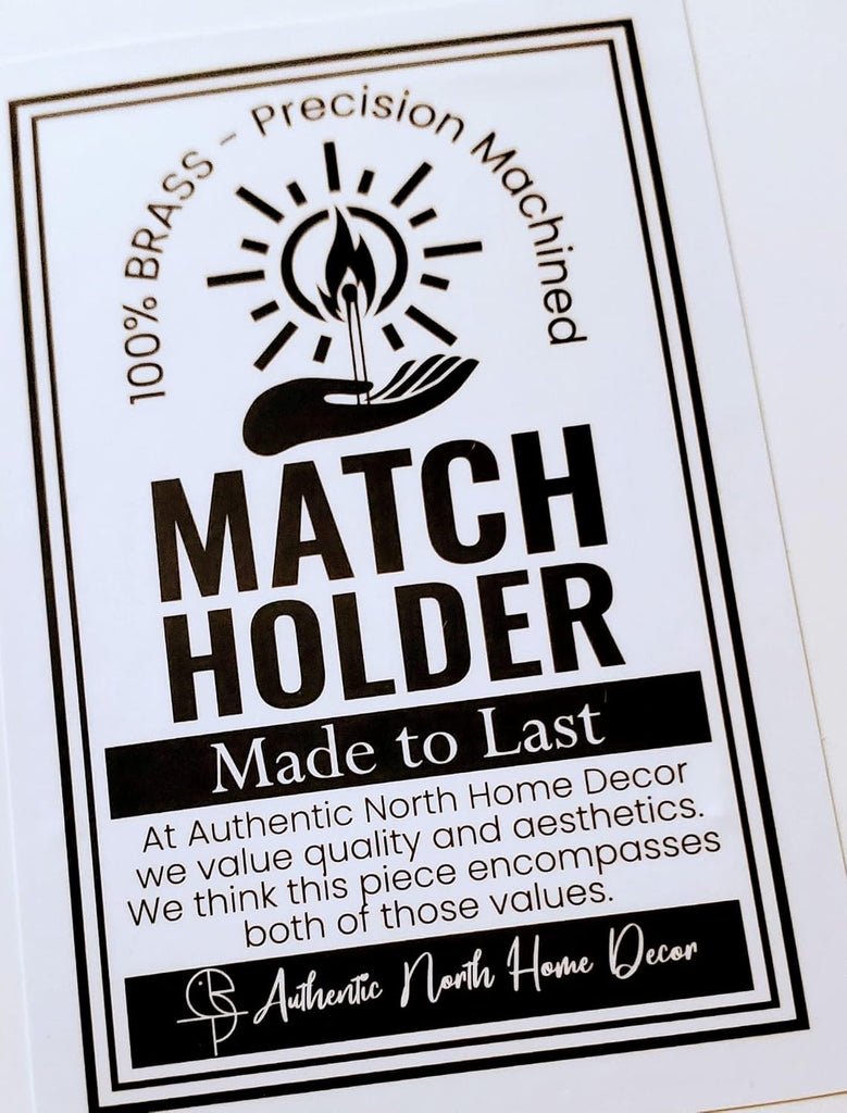 Match Holder with Striker - with Bonus Incense Holder - 100% Solid Brass Match Striker and Holder - A Modern Décor