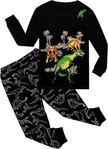 Boys Pajamas Set Long Toddler Pjs Little Kids Dinosaur Sleepwear