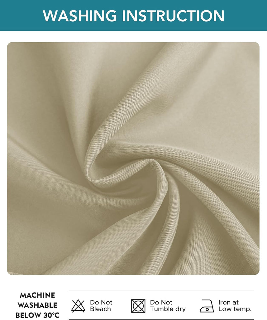 Windproof Outdoor Curtains Waterproof 4 Pcs 54x84 In Cream | Grommet Top and Tab Bottom Outside Drapes,Weatherproof