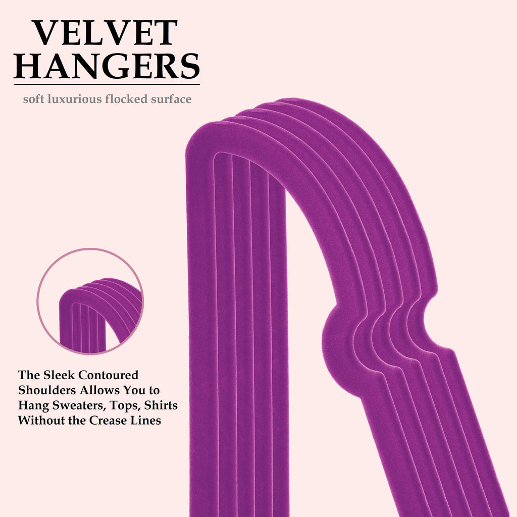 Velvet Hangers 20 Pack, 16" Non Slip Heart Hanger, 360° Swivel Rose Gold Hooks, Durable & Cute Hangers for Adult