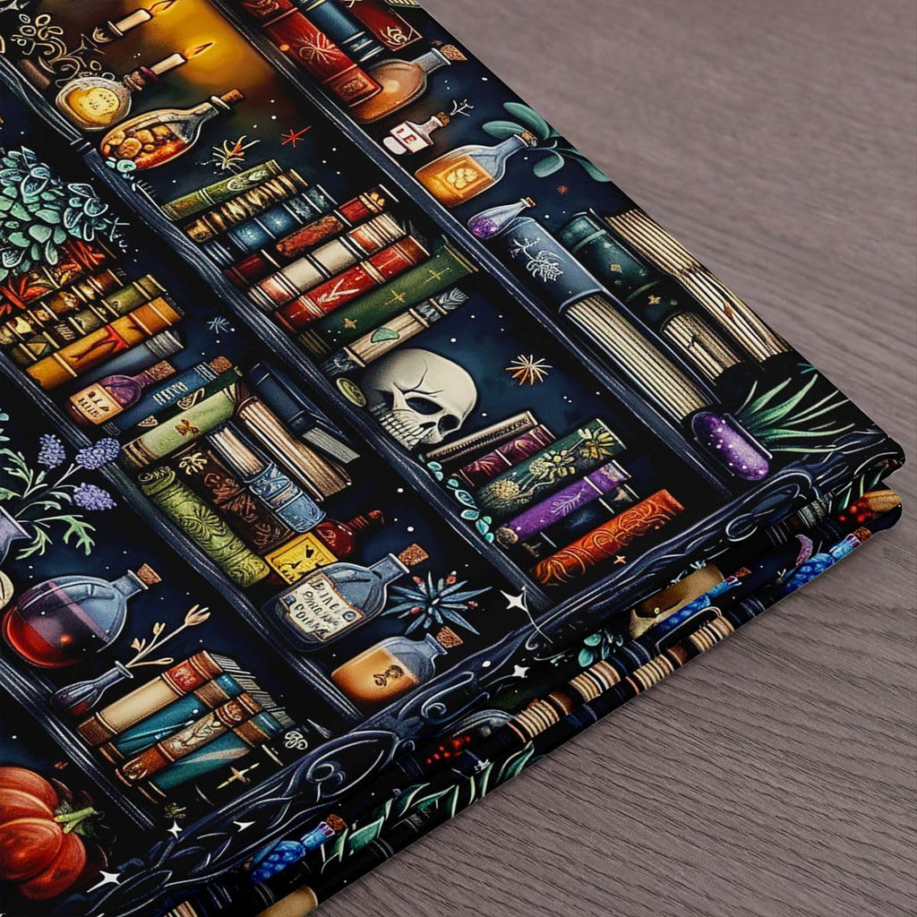 Bookcase Fabric by the Yard, Vintage Bookshelf Books