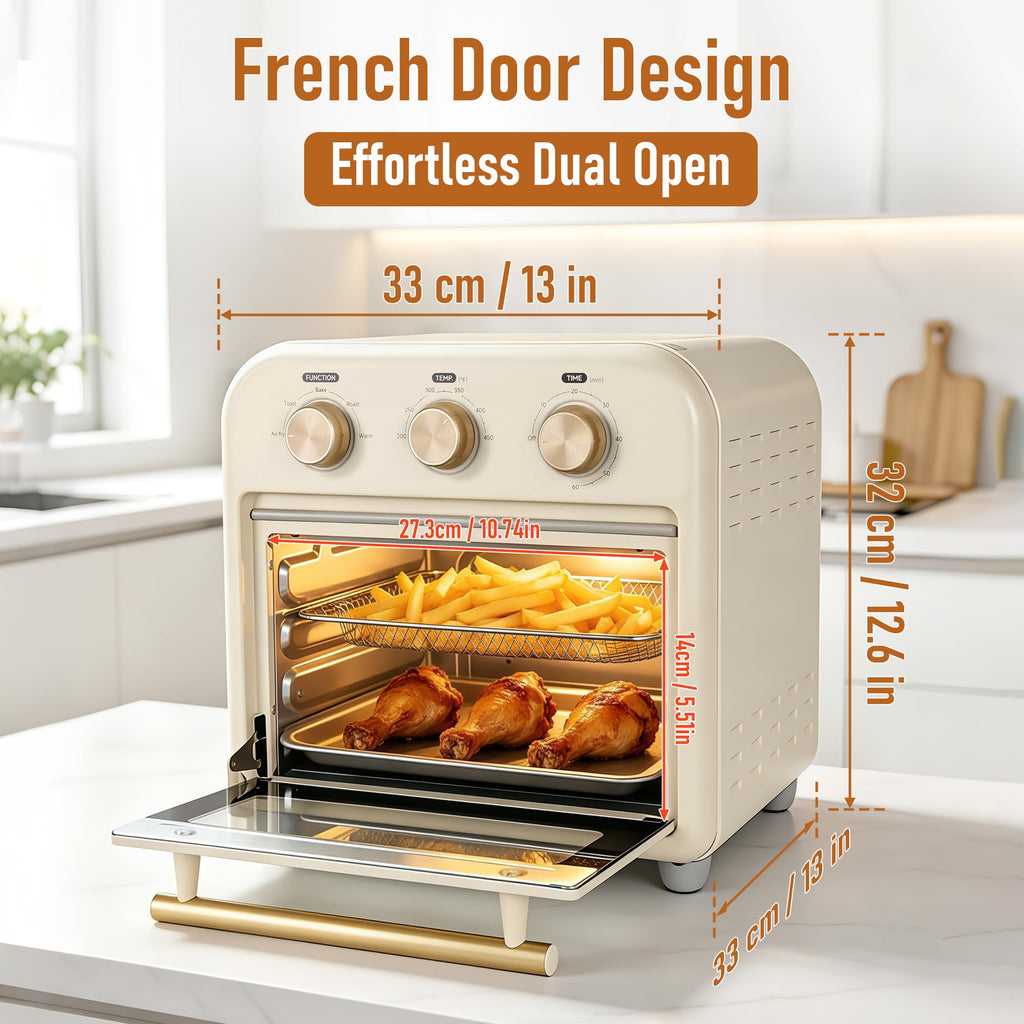 12 QT Toaster Oven Air Fryer Combo with Mechanical Knobs