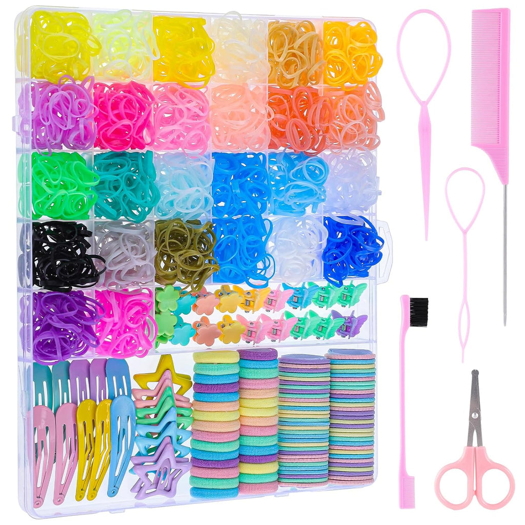 Hair Accessories for Little Girls Toddlers 2065 PCS Hair Ties Clips Kit