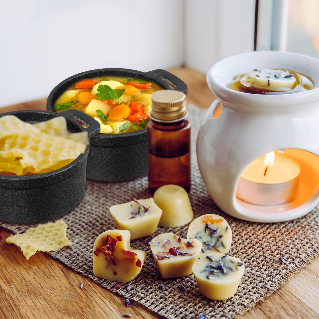 4 Pcs Mini Dutch Oven, 500F Small Round Iron Dutch Oven Pot, 8 oz