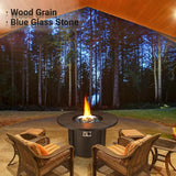 42in Propane Fire Pit Table, 50,000 BTU Auto-Ignition Outdoor Patio Fire Pit with Waterproof Cover, Blue Fire Glass & Convertible Lid – CSA - Image 6