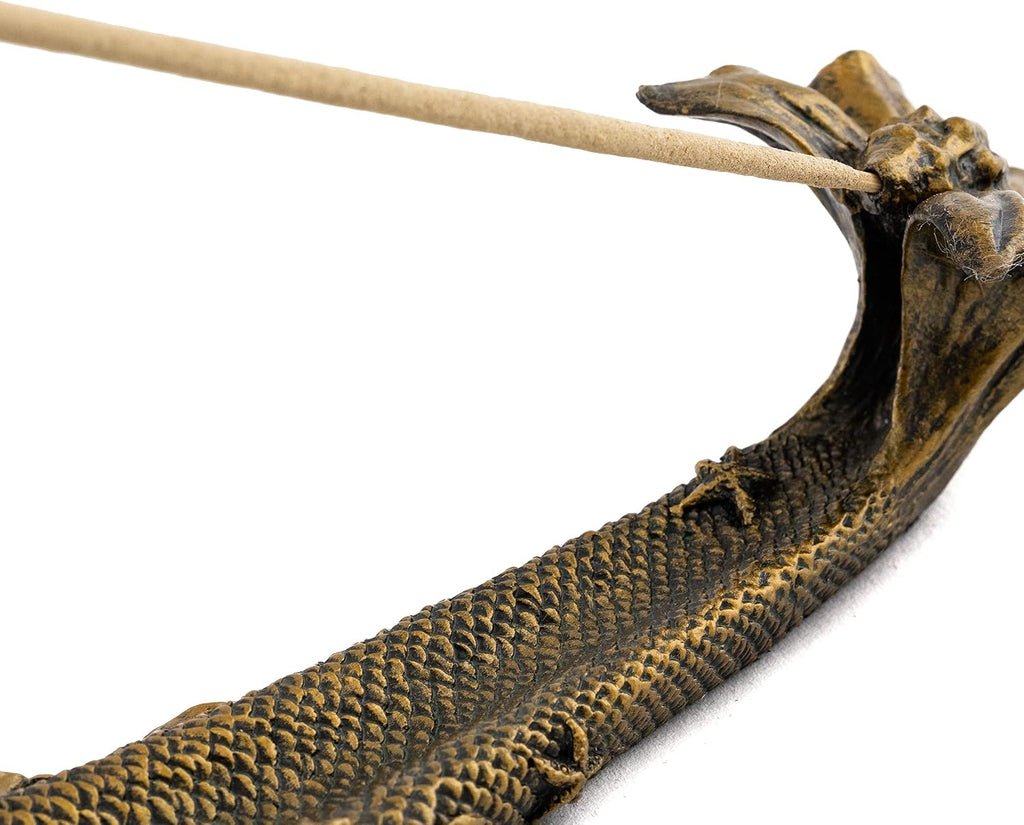 Beach Mermaid Incense Holder Statue - Hand Painted Beautiful Mythical Creature with Bronze Antique Finish Look