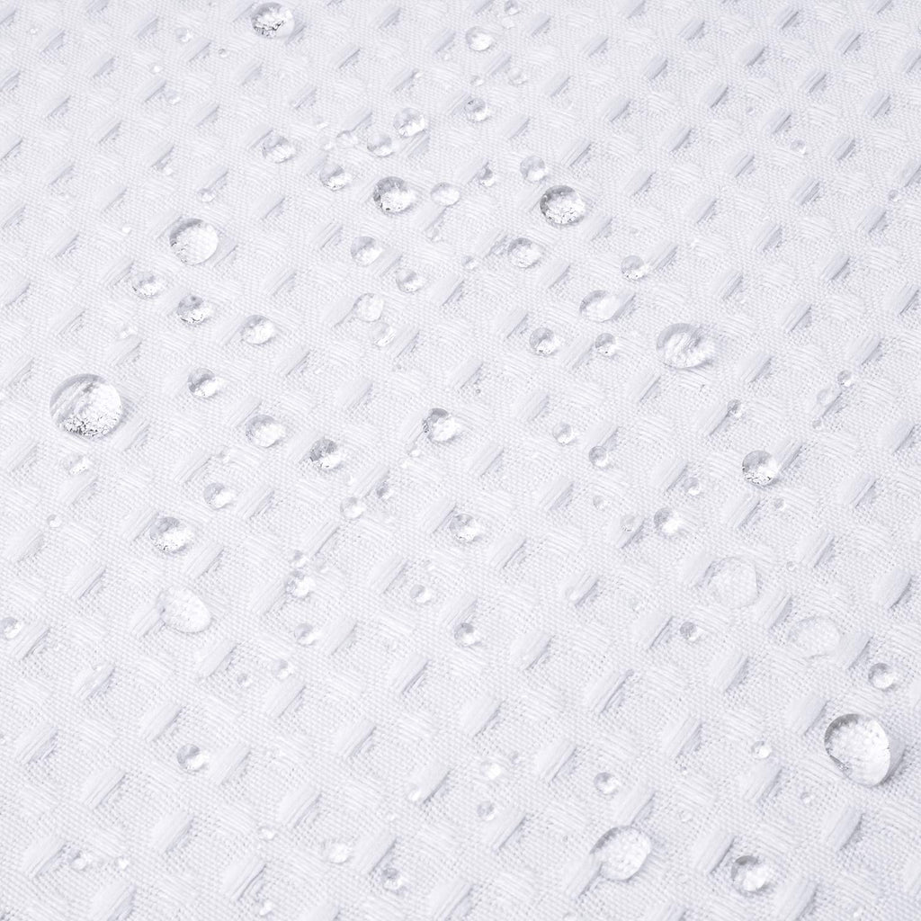 RiverDream Heavyweight Waffle No Hook Shower Curtain with Liner, White, 36x74