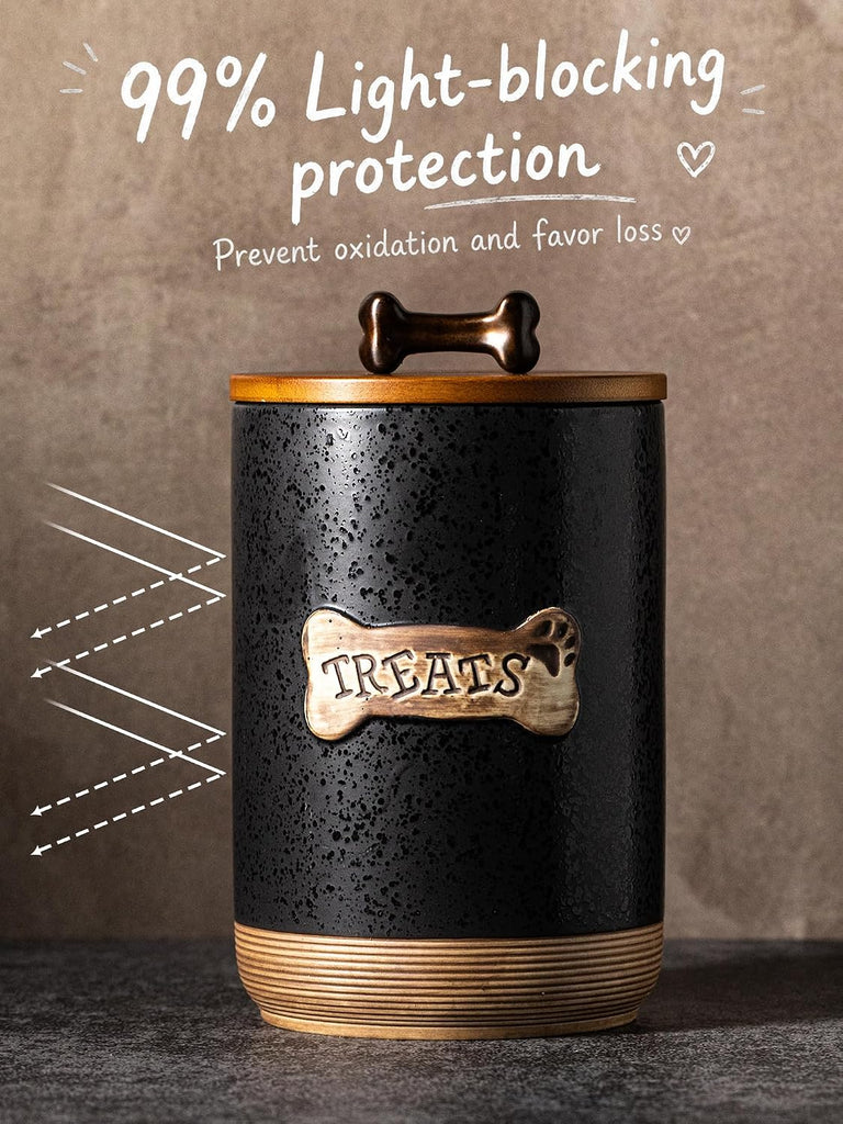 Dog Treat Container Jar with Airtight Lid, Keep the Pet Treat Fresh