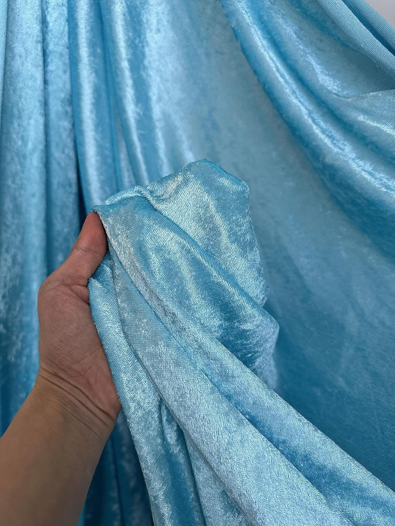 Premium Stretch Crushed Velvet Fabric by The Yard - Soft and Luxurious Fabric Versatile and Stretchy Ideal for