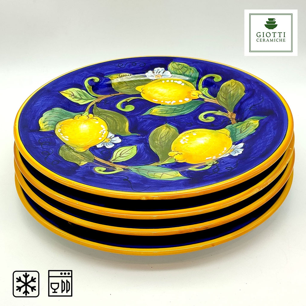 Italian Ceramic dinnerware set - Hand Painted kitchen Dishes sets for 4 - Made in ITALY Tuscany - Italian Pottery