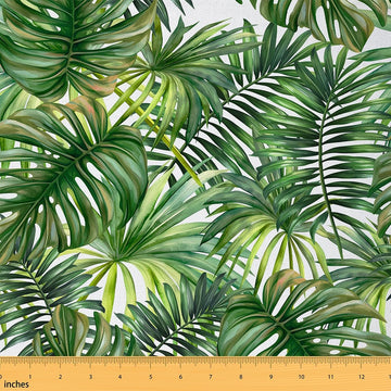 Tropical Palm Leaf Upholstery Fabric Soft 1 Yards
