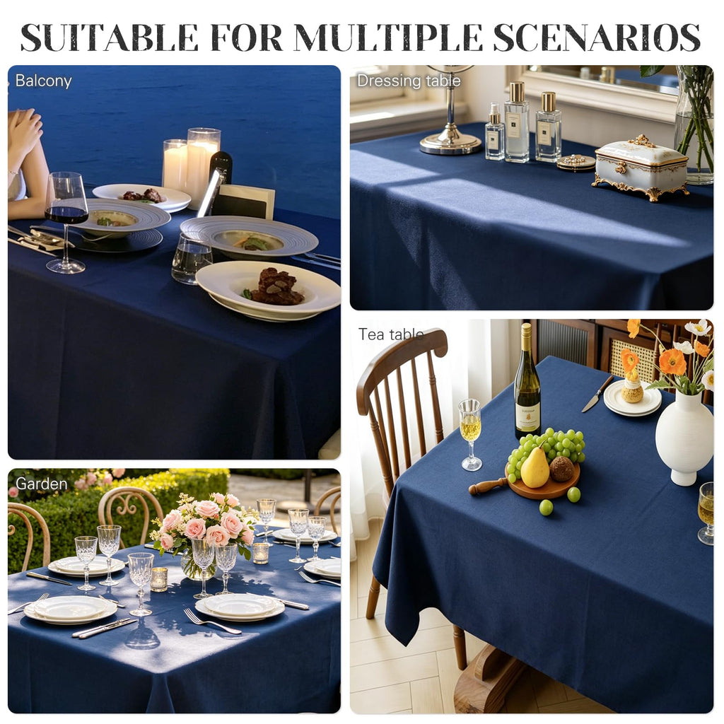 6 Pack Blue Table Cloth Rectangle 60X126 Inch Tablecloth Fit 8FT