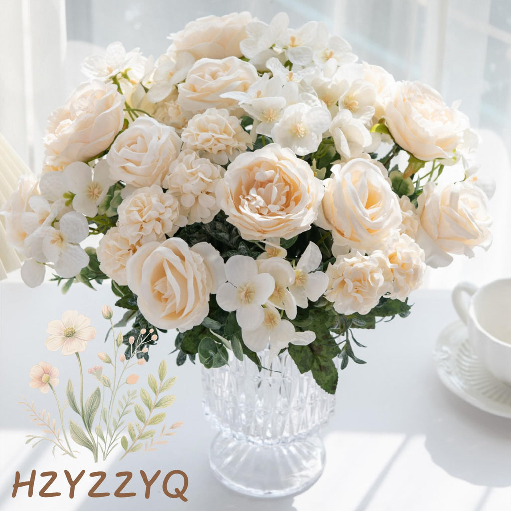 8 Pack Artificial Peony, Silk Peonies Fake Peonies Artificial Peonies Bouquet for Centerpiece Table Wedding Party
