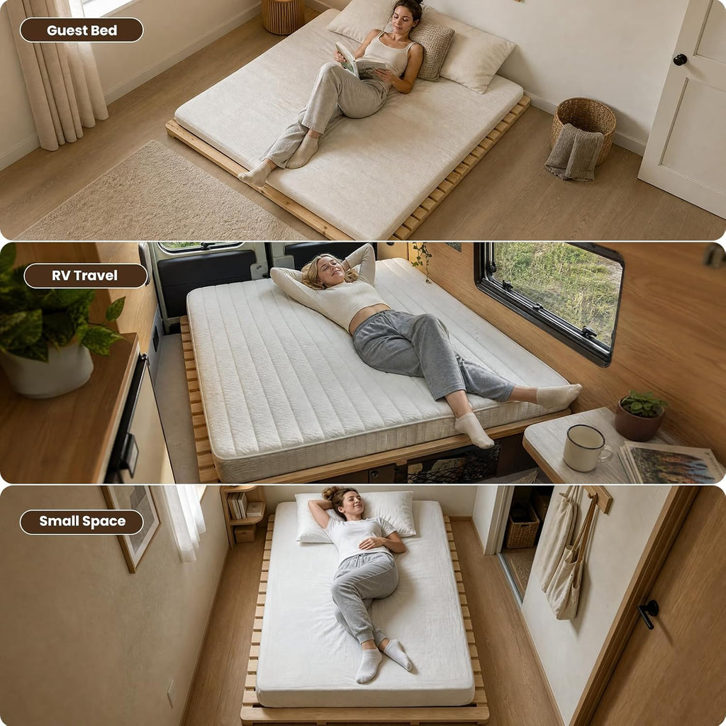 Floor Bed Frame, Foldable Tatami Bed Frame for Futon Mattress