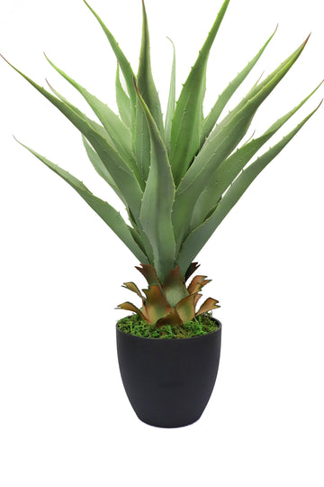 27 Inch Artificial Agave Plant - Sansevieria Snake Plant, Faux Plants Indoor, Large Potted Succulent Decor
