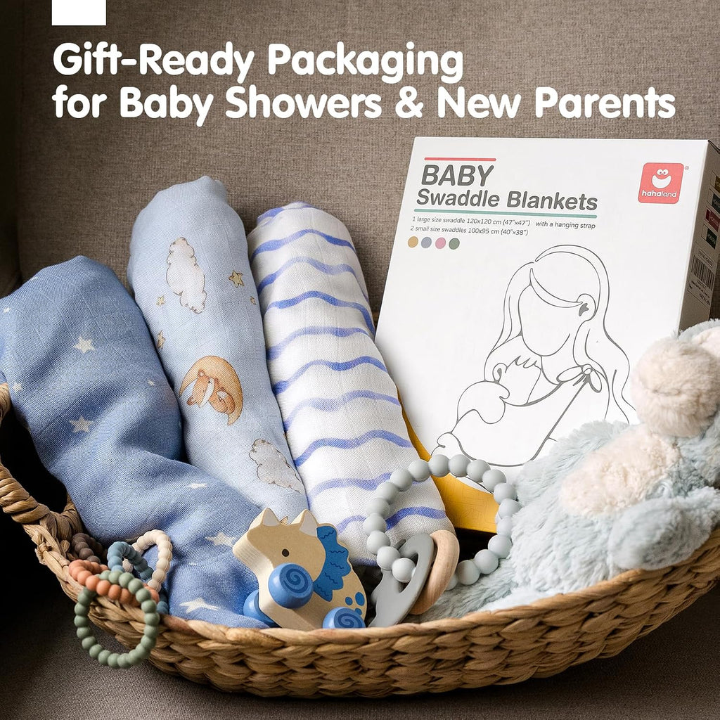 Muslin Swaddle Blankets Receiving Blanket for Newborn Boys