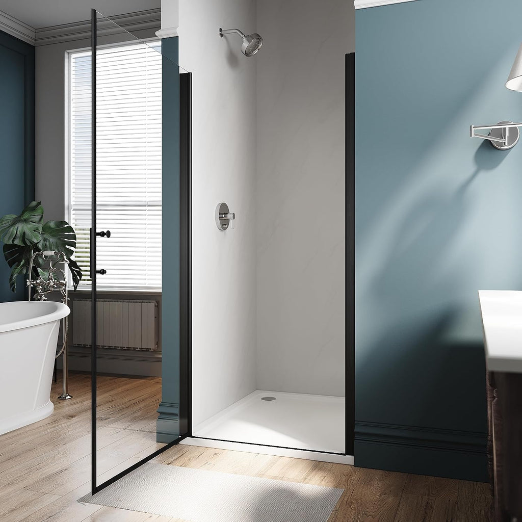 Pivot Shower Door 35.5-37 in.W x 72 in.H, Pivot Swing Shower Doors with 1/4'' Tempered Shower Glass Panel