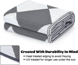 Outdoor Rug, Reversible Waterproof Plastic Patio Mat, UV Resistant Large Floor Mat with Carry Bag, P
