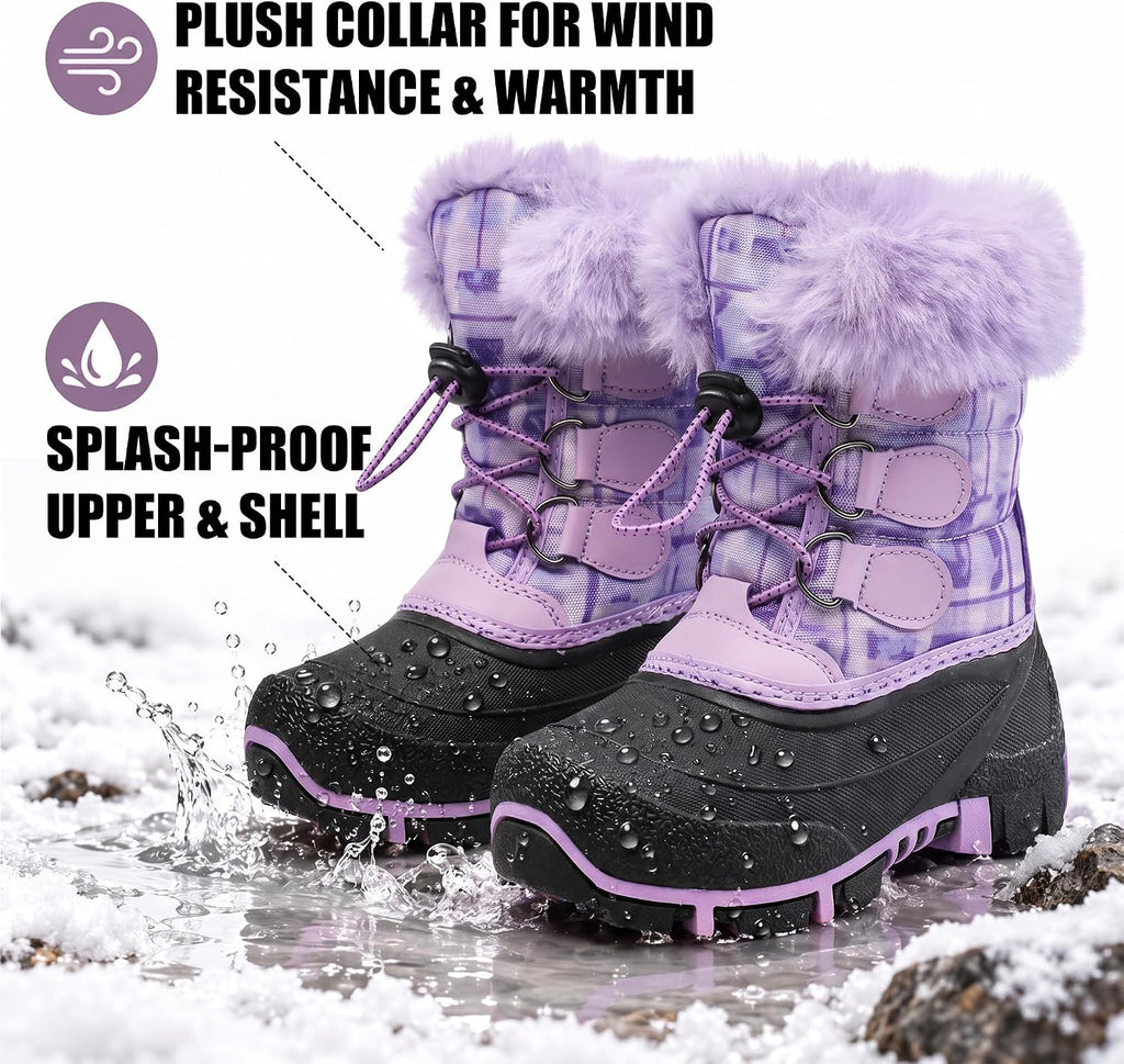 Girls Boys Winter Snow Boots, Kids Boots