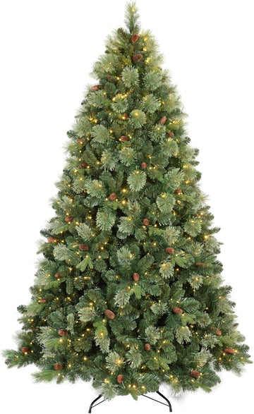 Pre-Lit Carolina Pine Christmas Tree, 820 Warm White Lights