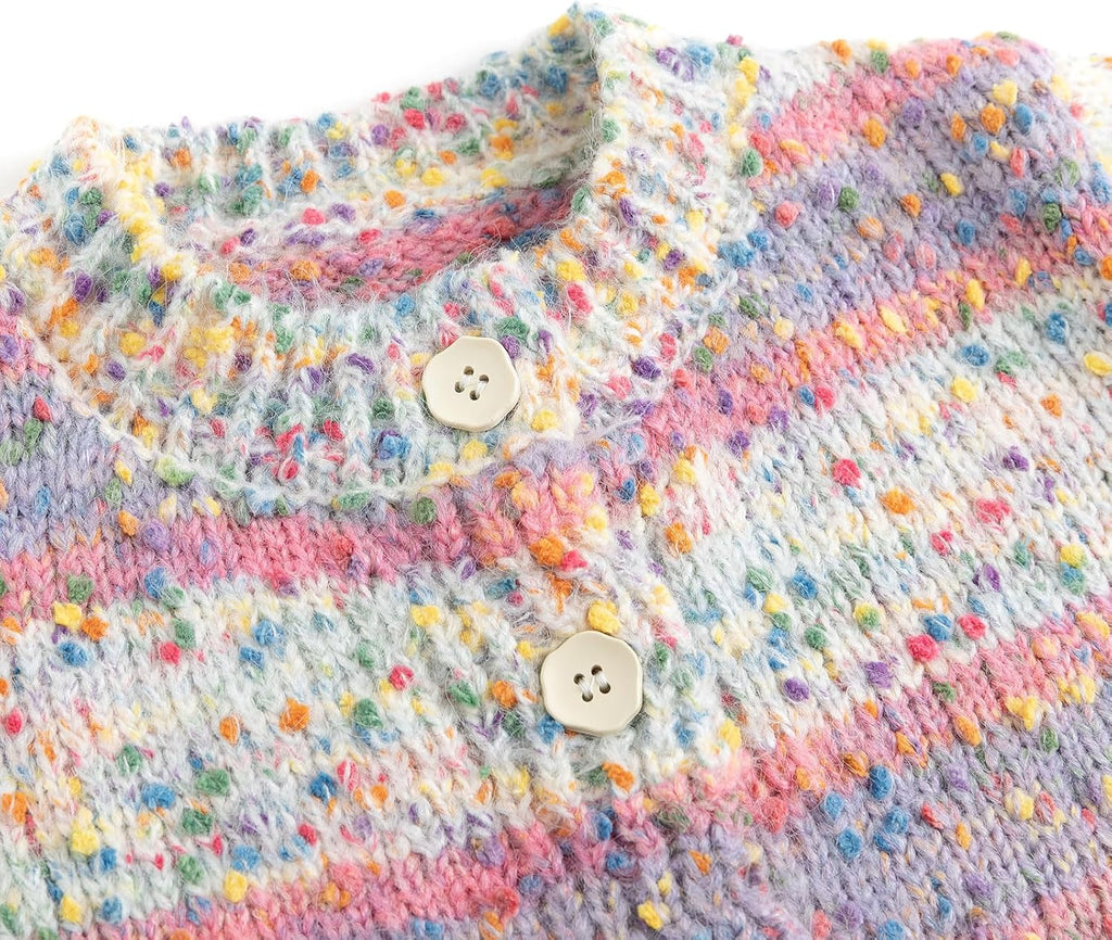 Toddler Girls Knit Cardigan,Long Sleeve Sweater