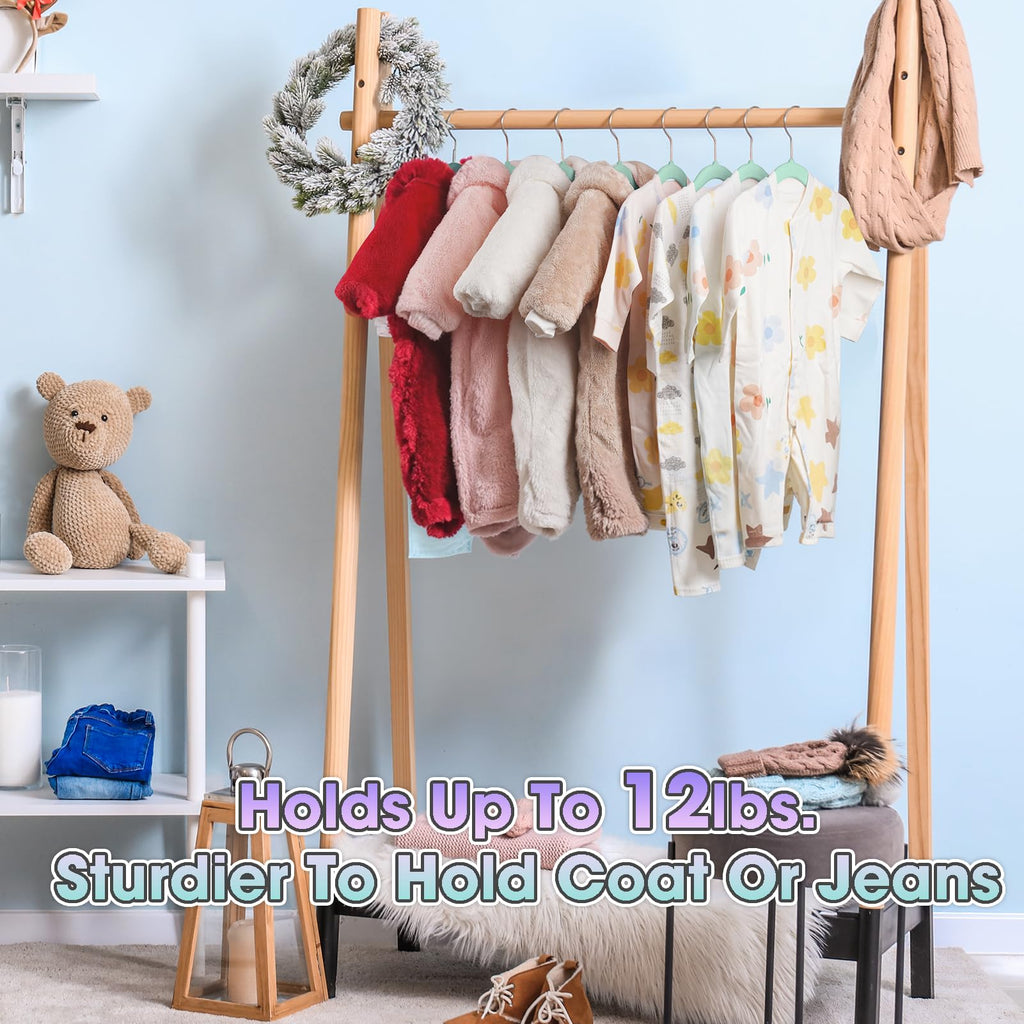 Kids Hangers - 14 Inch 50 Pack - Kids Velvet Hanger Ideal for Everyday Standard Use, Baby Hanger for Closet, Durable
