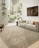 9x12 Area Rug Living Room: Washable Rug Non Slip Low Pile Soft Faux Wool Non Shedding Distressed Vin