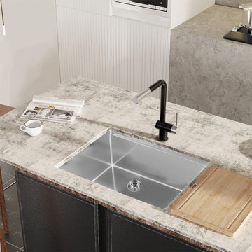 32 x 19 Inch Workstation Ledge Handmade Undermount Kitchen Sink Stainless Steel 16 Gauge Big Single Bowl Sink