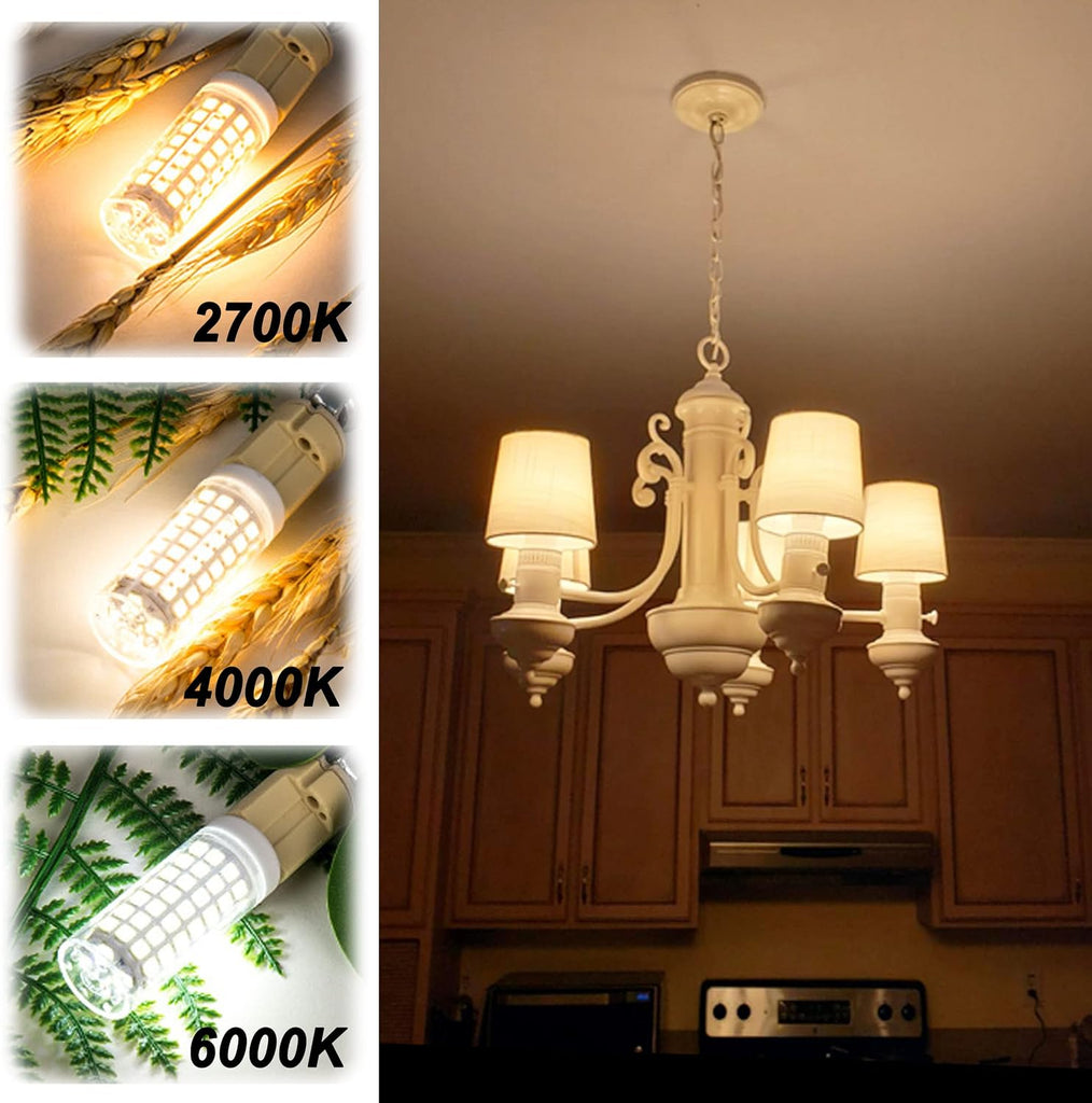 E26 100 Watt Equivalent LED Candelabra Corn Bulbs,2700K Warm
