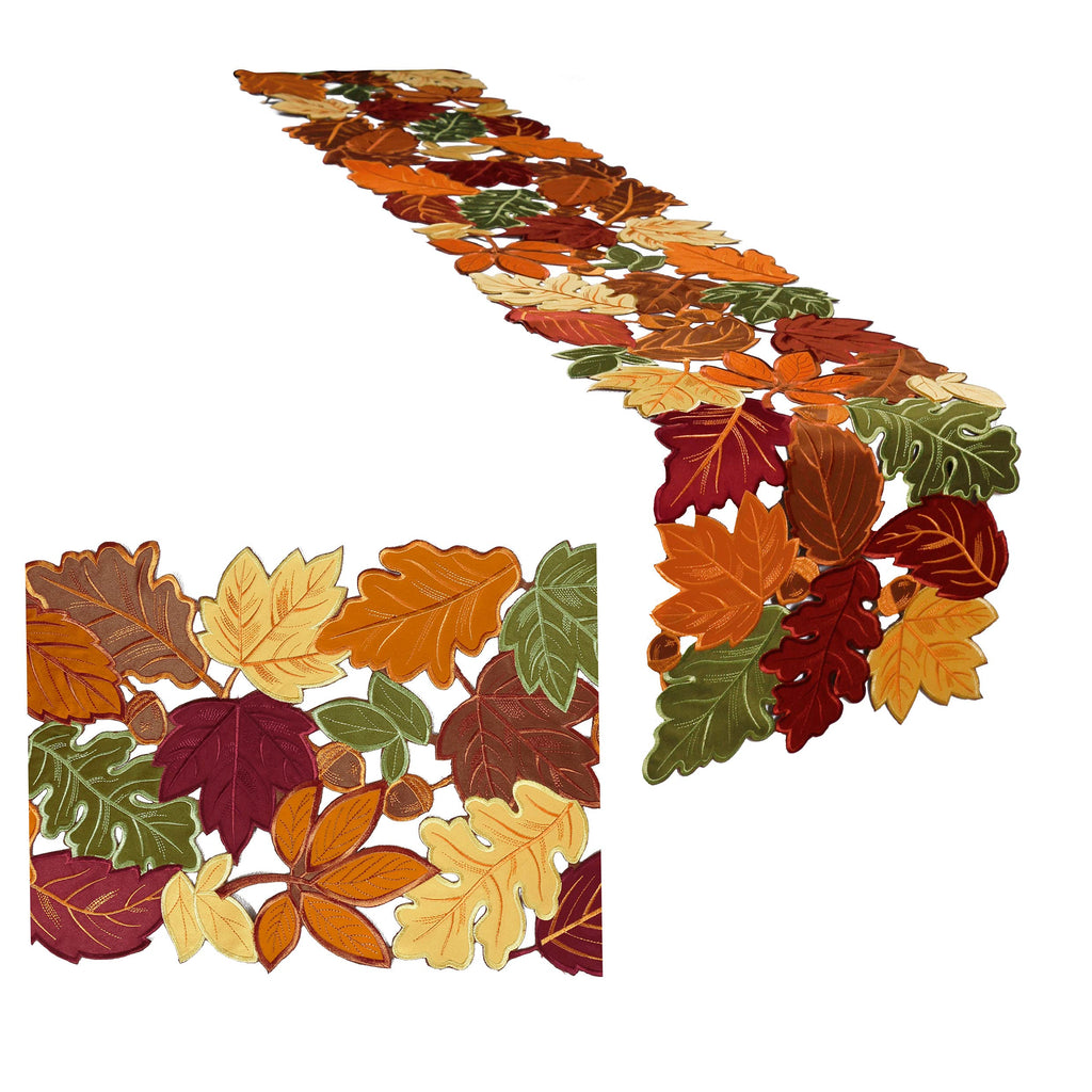 Thanksgiving Table Runner, Fall Farmhouse Table Runner for Thanksgiving Holiday, Harvest Kitchen Decor 90 Inch Long