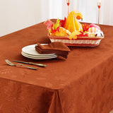 Rectangle Tablecloth, 60x84 Inch Waterproof Damask Table Cloth, Leaves Patterns Fabric Jacquard Tabl