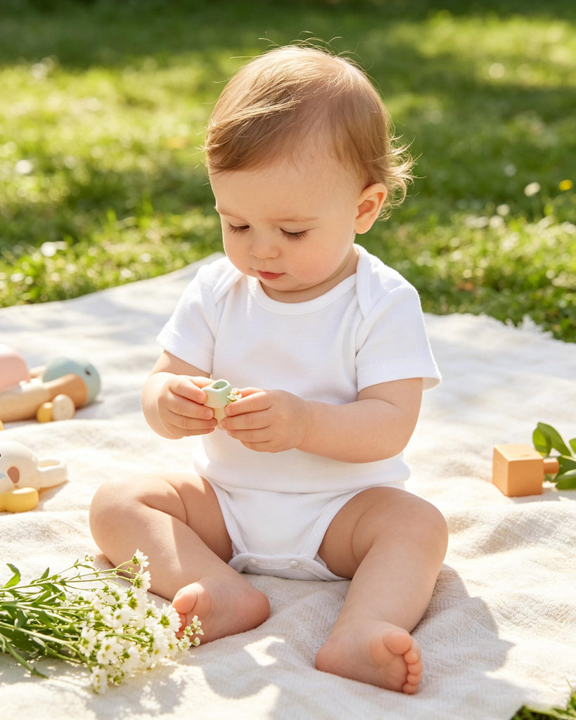 Baby Boy Clothes pack Short Sleeve Bodysuit White