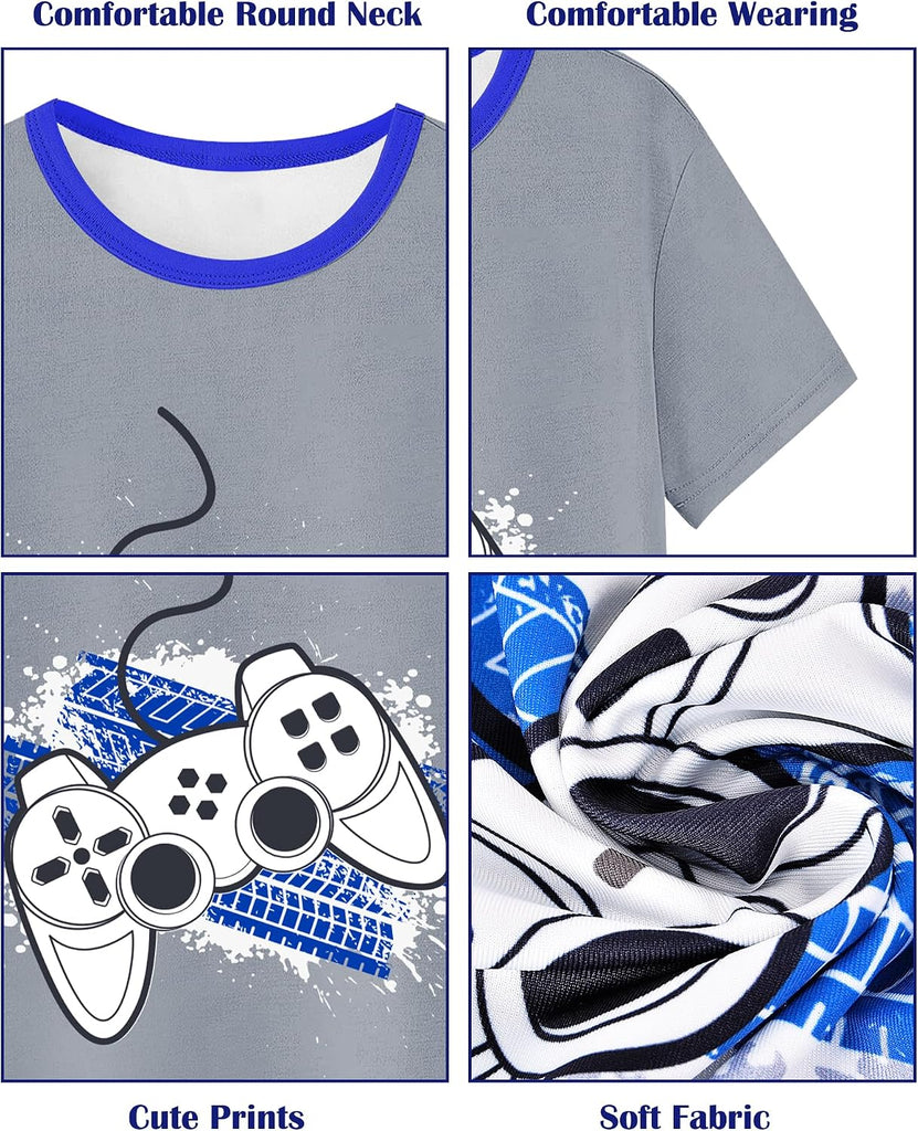 Boys Pajamas Big Boys PJs Set Summer Short Sleeve Kid Sleepwear Boy Pajamas