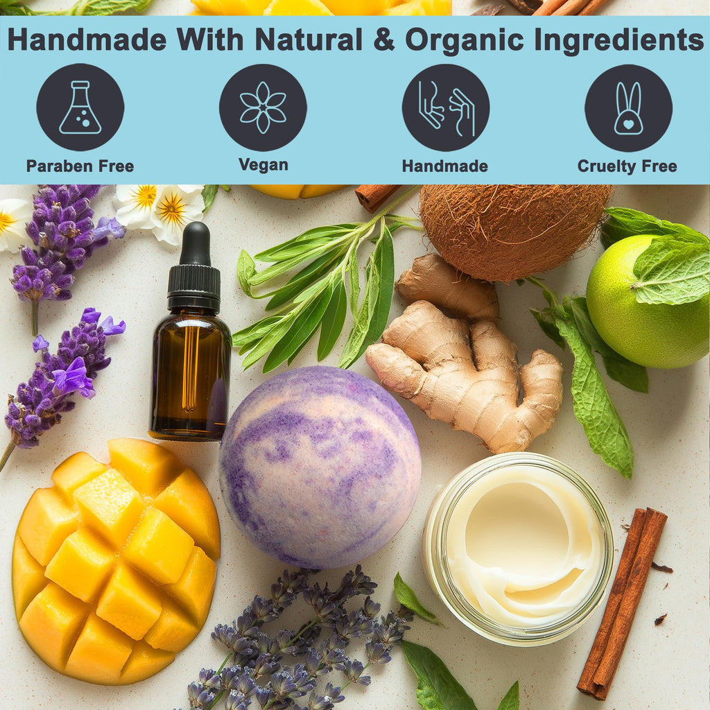 Luxury Bath Bombs for Men - Gift Set of 12 Large Bathbombs