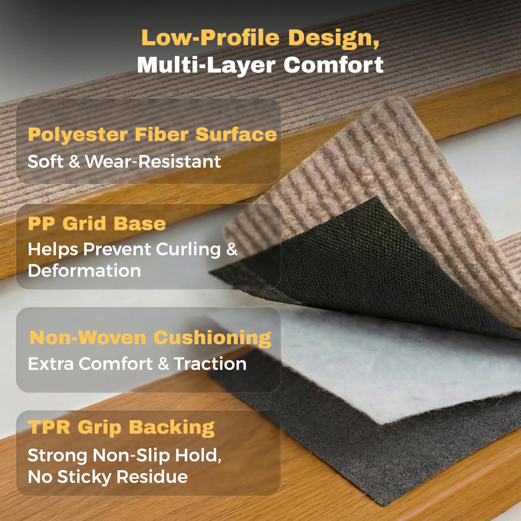 Carpet for Wooden Steps, 15 Pack, 8" x 30", Cornstalk
