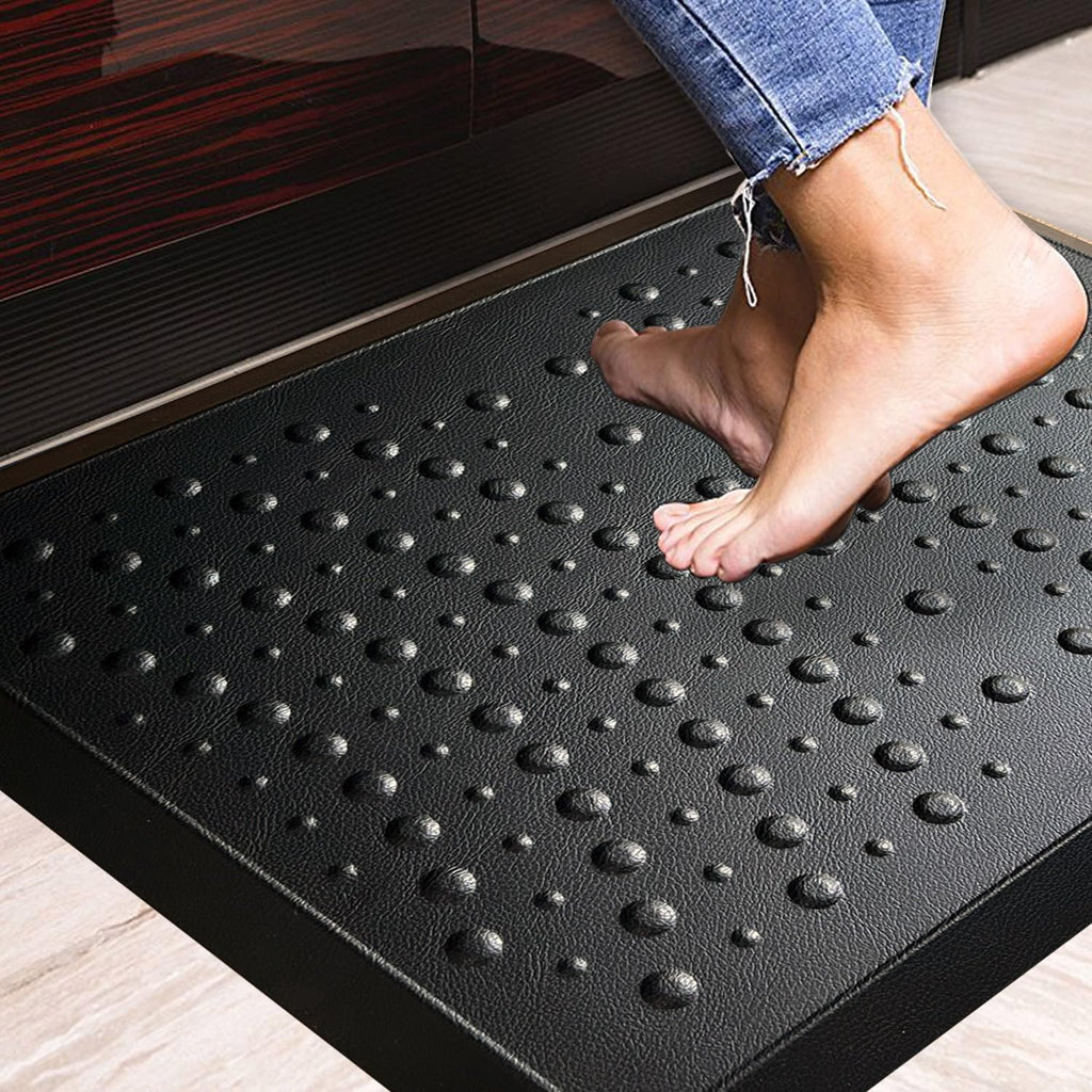 1" Extra Thick Anti Fatigue Comfort Standing Mat | Kitchen Rug, Desk Mats,Massage Points, 140D high Density PU Foam