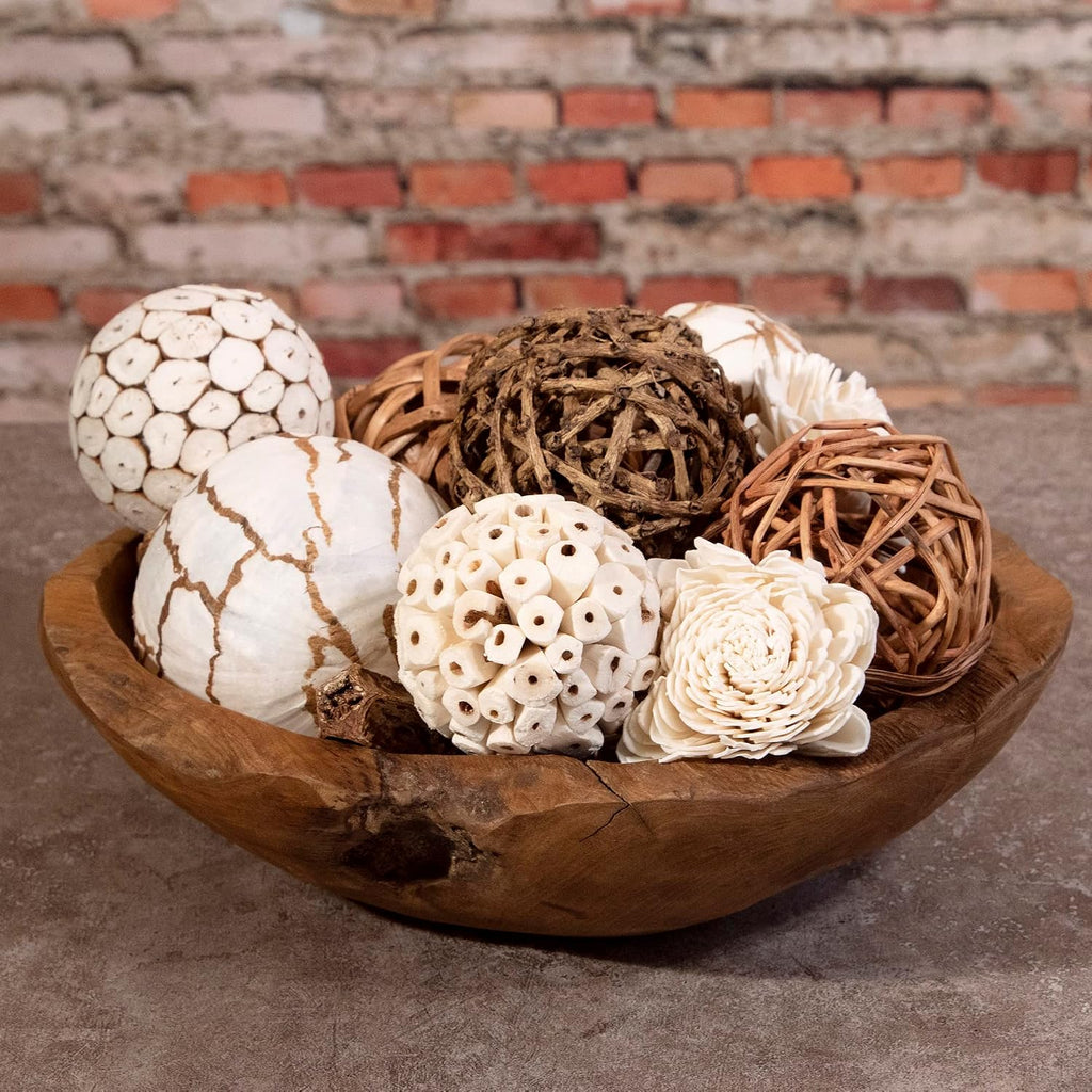 Natural Tones Vase & Bowl Filler Decorative Balls (Natural Orbs)