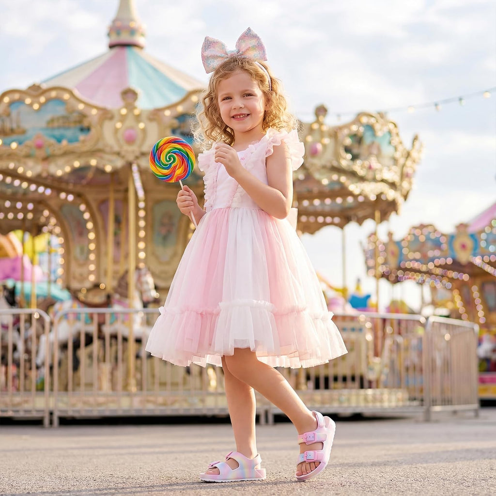 Toddler Girls Sandals Adjustable Buckle Open Toe Sandal