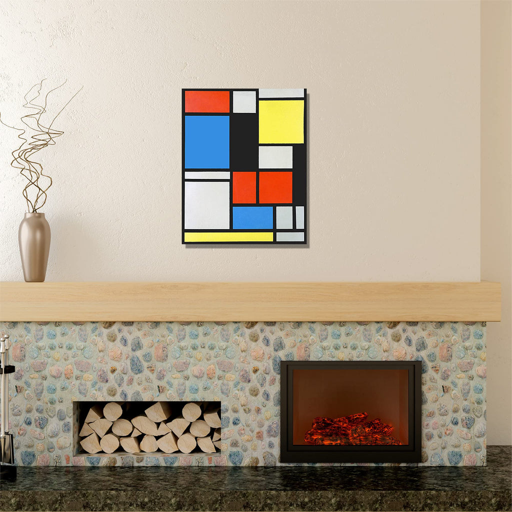 Composition with Red, Blue and Yellow by Piet Mondrian, Canvas Print
