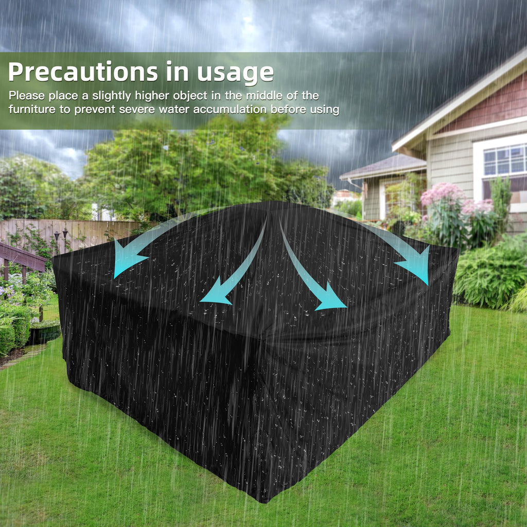 Patio Furniture Covers, Outdoor Furniture Covers Waterproof, Patio Table Cover Windproof, Outdoor Sofa Sectional