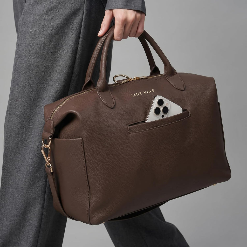 Vegan Leather Diaper Bag Tote