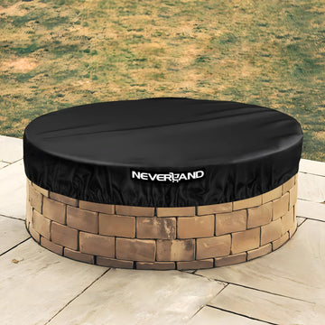 Fire Pit Cover Round, 46-51" Outdoor firepit cover for In-Ground Fire Pits