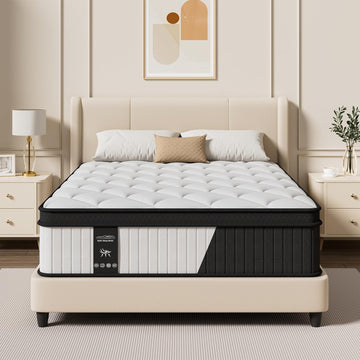Mattress Queen Size, 12 Inch Hybrid Queen Mattress in a Box, Medium Firm | Queen Size Mattress with Cooling Gel
